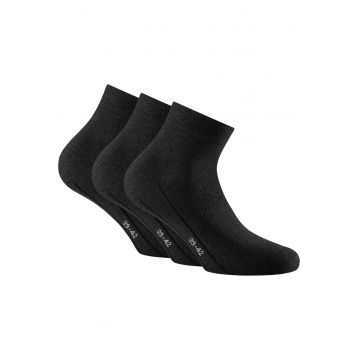 Set de sosete unisex scurte - 3 perechi - Negru