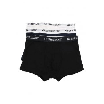 Set lenjerie intima  3 bucati - bumbac elastic - negru-alb