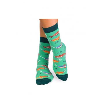 Sosete bumbac organic Fine Cotton Sealife Pesti Menta