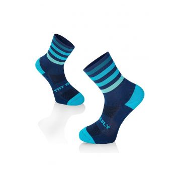 Sosete pentru alergat RUNNING MICROLON SOCKS Albastru inchis - Turcoaz