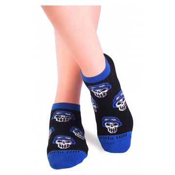 Sosete scurte bumbac - Blue Skull