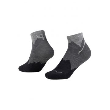Sosete Unisex -  Merino Lightweight Quarter Socks 137792 - Negru/Gri