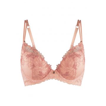 Sutien clasic cu model floral - Portocaliu