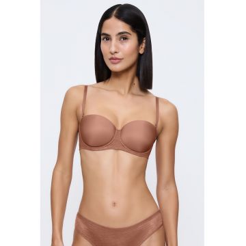 Sutien cu model uni si bareta ajustabila - Maro taupe
