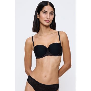 Sutien cu model uni si bareta ajustabila - Negru