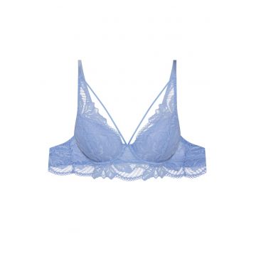 Sutien cu push-up Okay -  Textil - Albastru