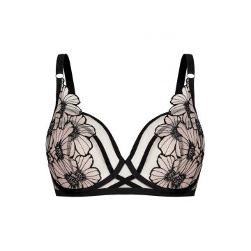 Sutien dama  negru/bej