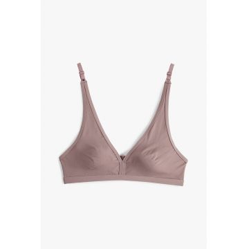 Sutien din material moale cu bretele ajustabile - Lila pal