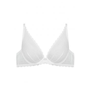 Sutien moale Oprah -  Dantela - Alb
