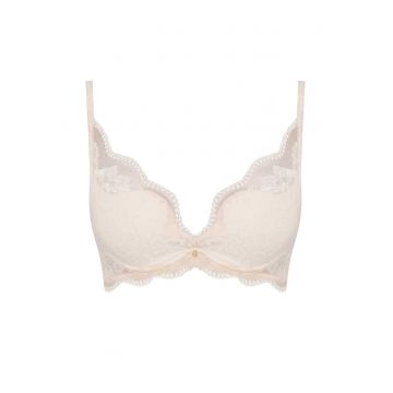 Sutien push-up Bej Kavi - Alb