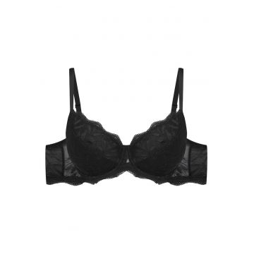 Sutien semicaptusit Odessa -  Bumbac - Negru