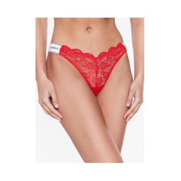 Tanga din dantela cu talie in V